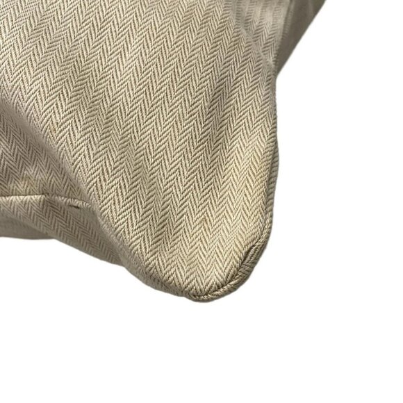 Auth HERMES Aline Cream Beige Cotton Leather Shoulder Bag - Picture 6 of 16